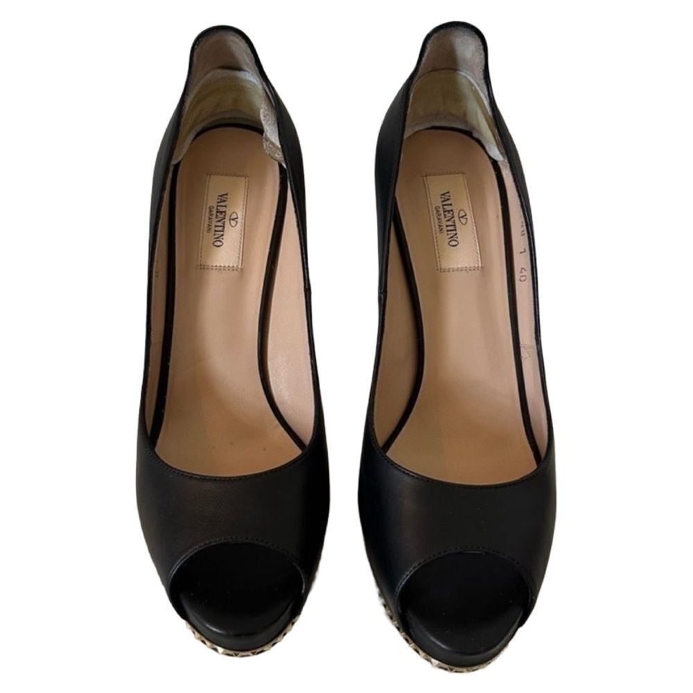Valentino Rockstud Peep Toe Pumps